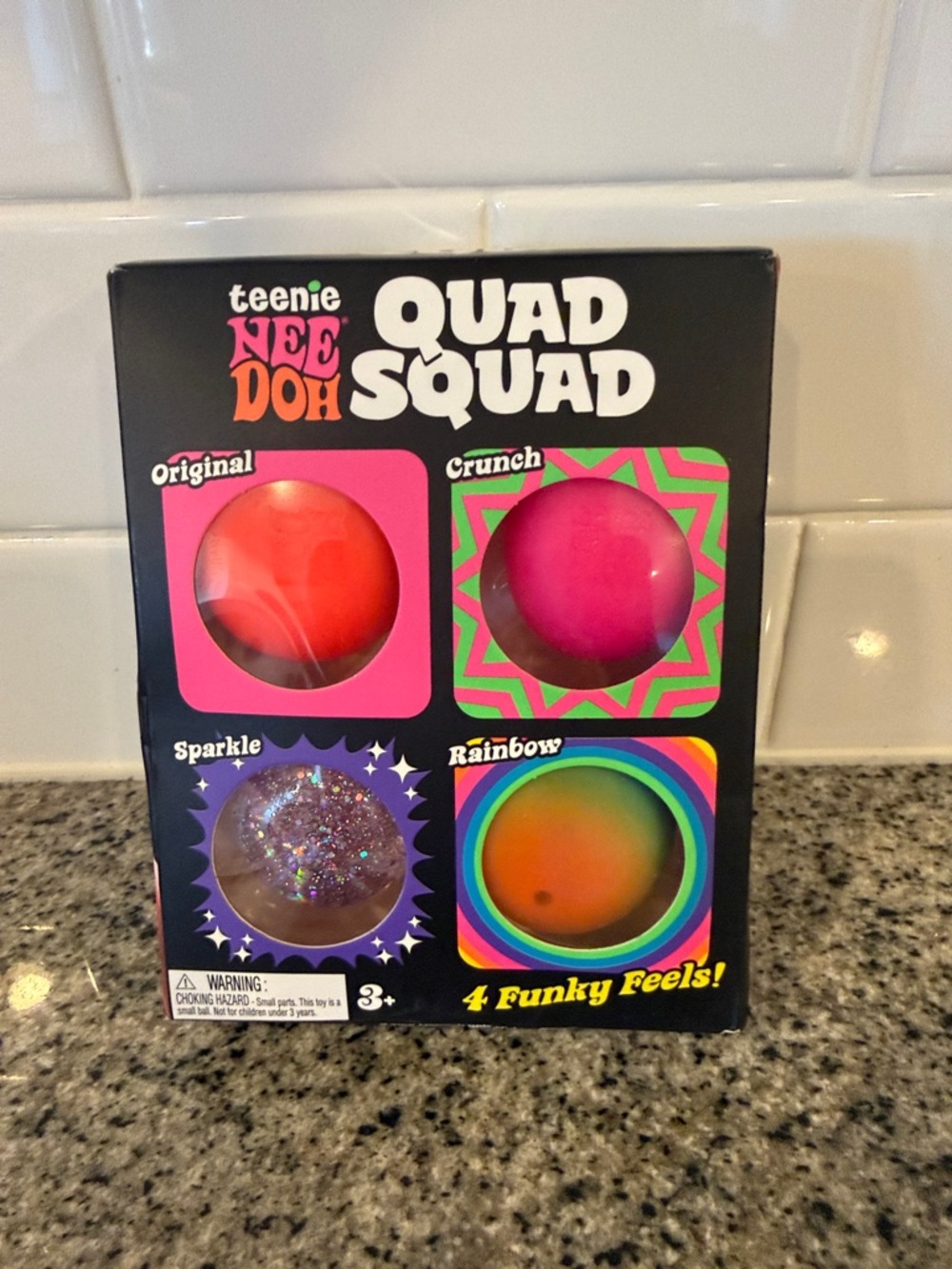 Teenie Nee Doh Quad Squad Kids Toy Pack - Pink, Red, Purple, Multicolor